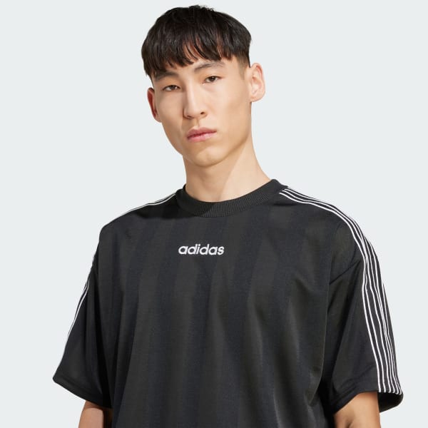 adidas 90s Stripe Jersey - Black | Free Shipping with adiClub