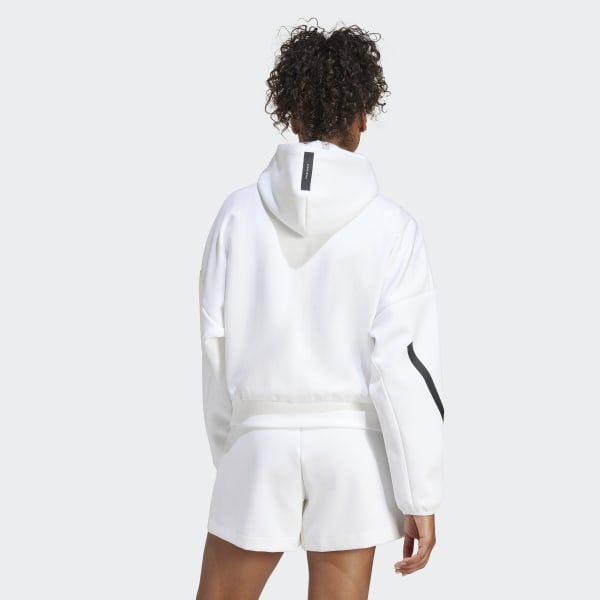 adidas Z.N.E. Full-Zip Hoodie - White | Free Shipping with adiClub