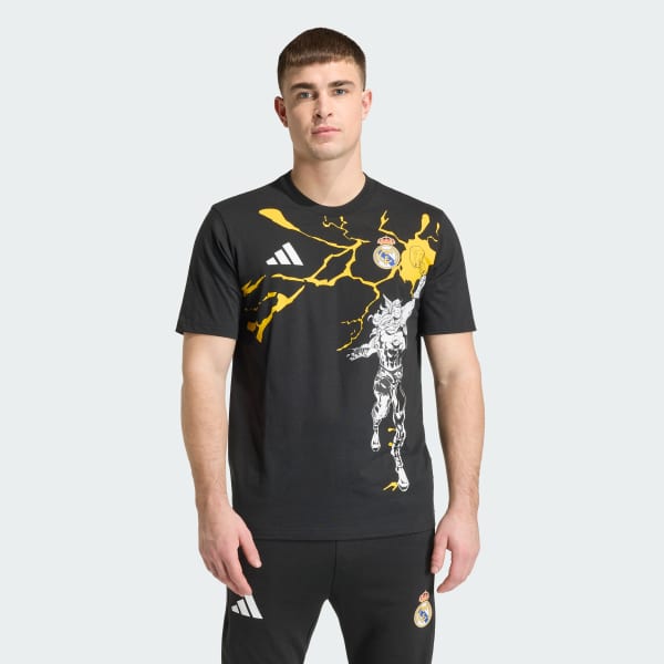 adidas Real Madrid Avengers T-Shirt - Black | Free Shipping with