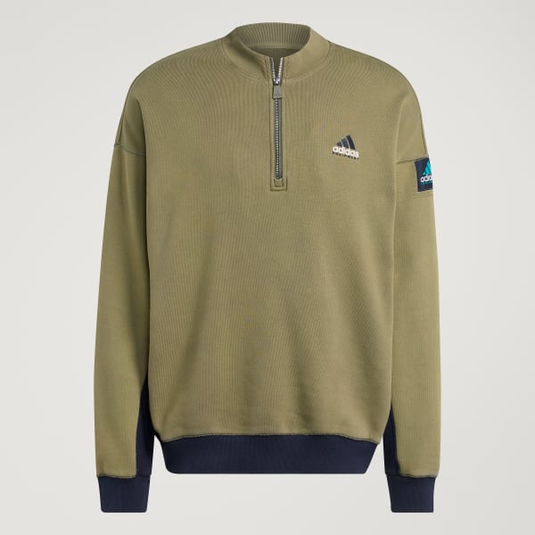 アディダス エキップメント ブロックド ハーフジップ - グリーン