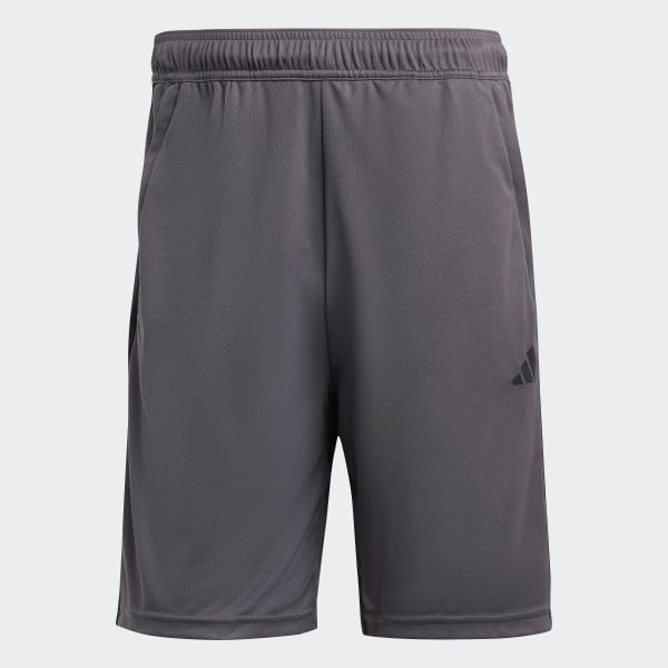 adidas Train Essentials Piqué 3-Stripes Training Shorts - Grey