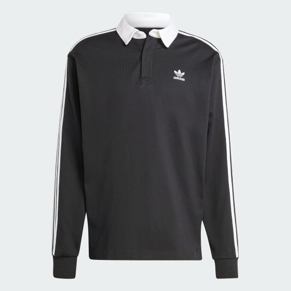 adidas Adicolor Rugby Polo Shirt - Black | Free Shipping with adiClub