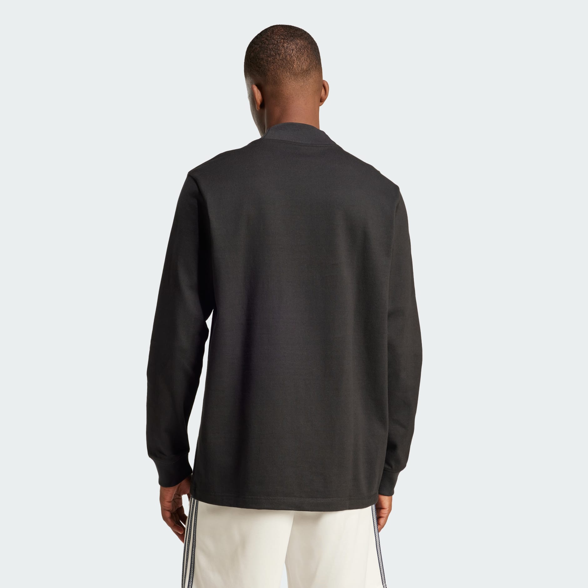 Clothing - Long Sleeve Mock Neck Q1 Top - Black | adidas Oman