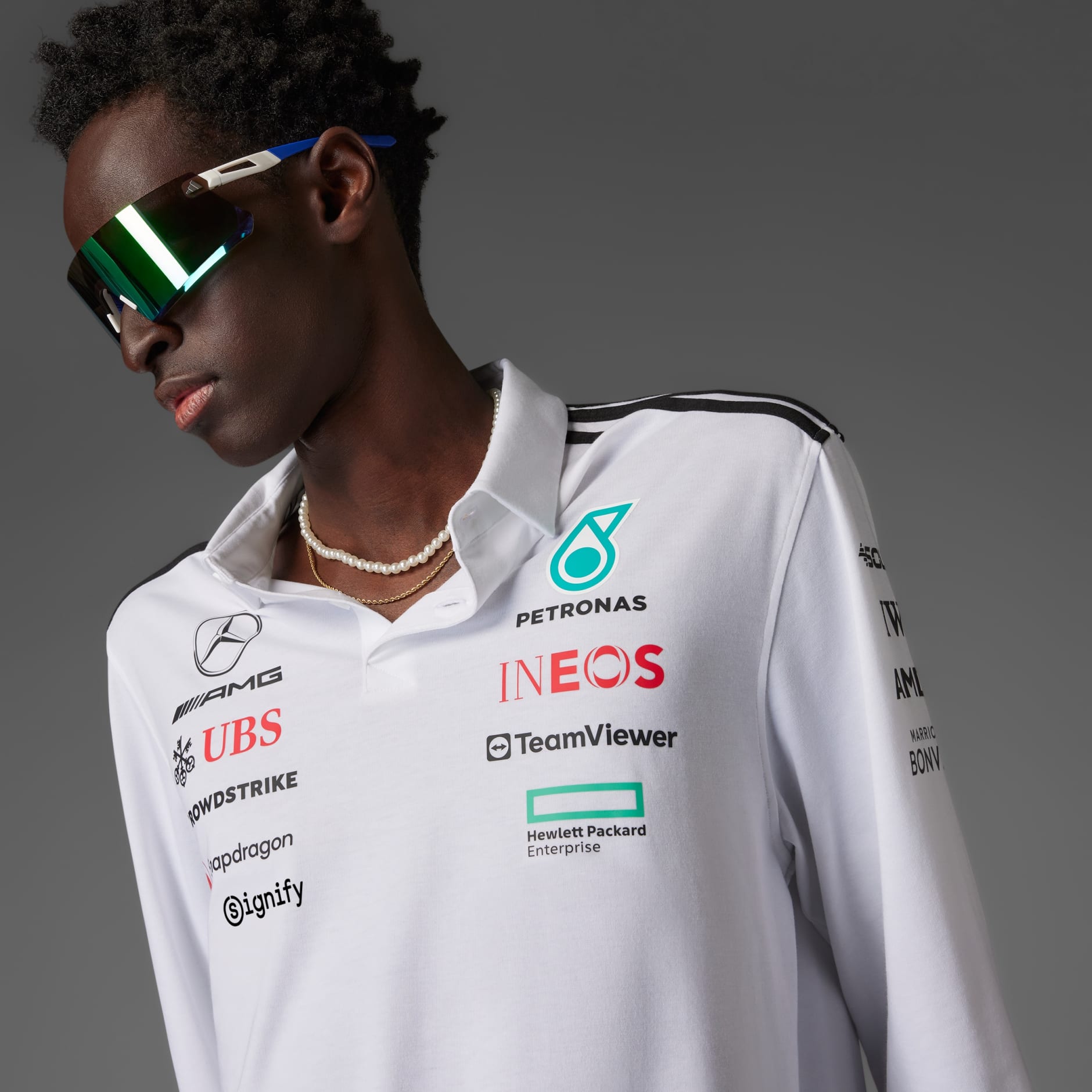 Clothing - MERCEDES - AMG PETRONAS FORMULA ONE TEAM POLO LONG
