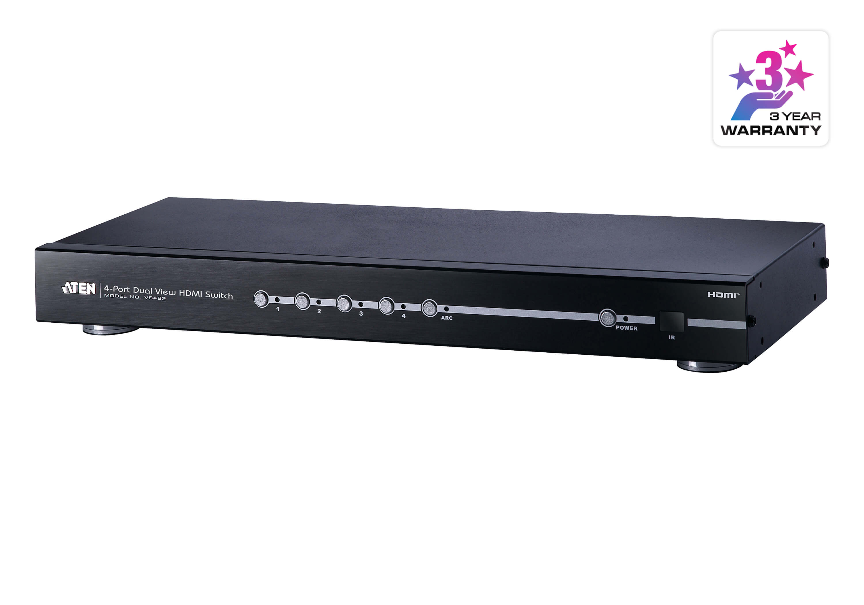 4入力2分配出力HDMIスイッチャー - VS482, ATEN ビデオスイッチャー