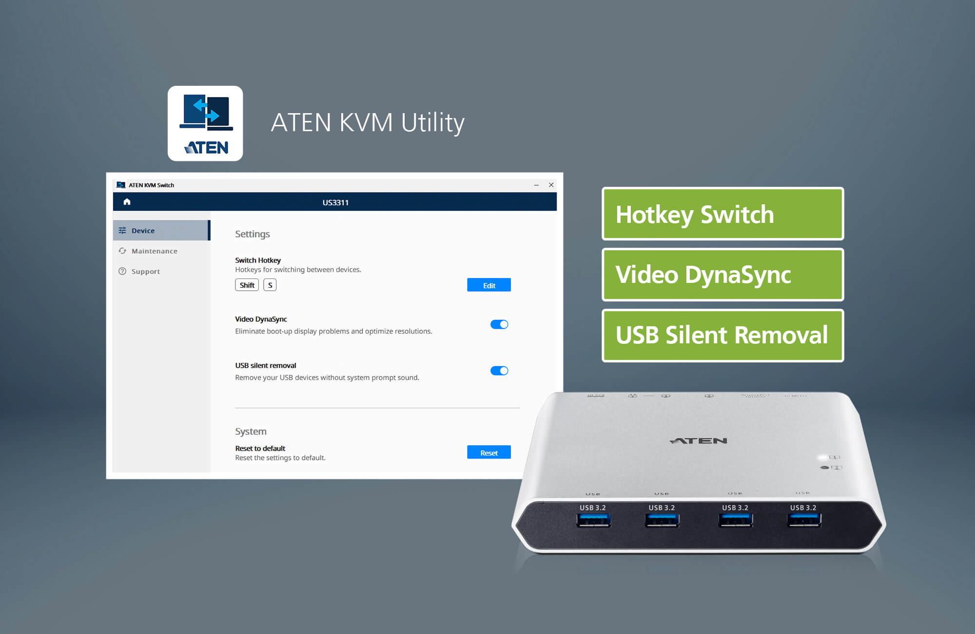 8K対応 2ポート USB-C KVMスイッチ（DisplayPort/USB-C/USB3.2&4.0