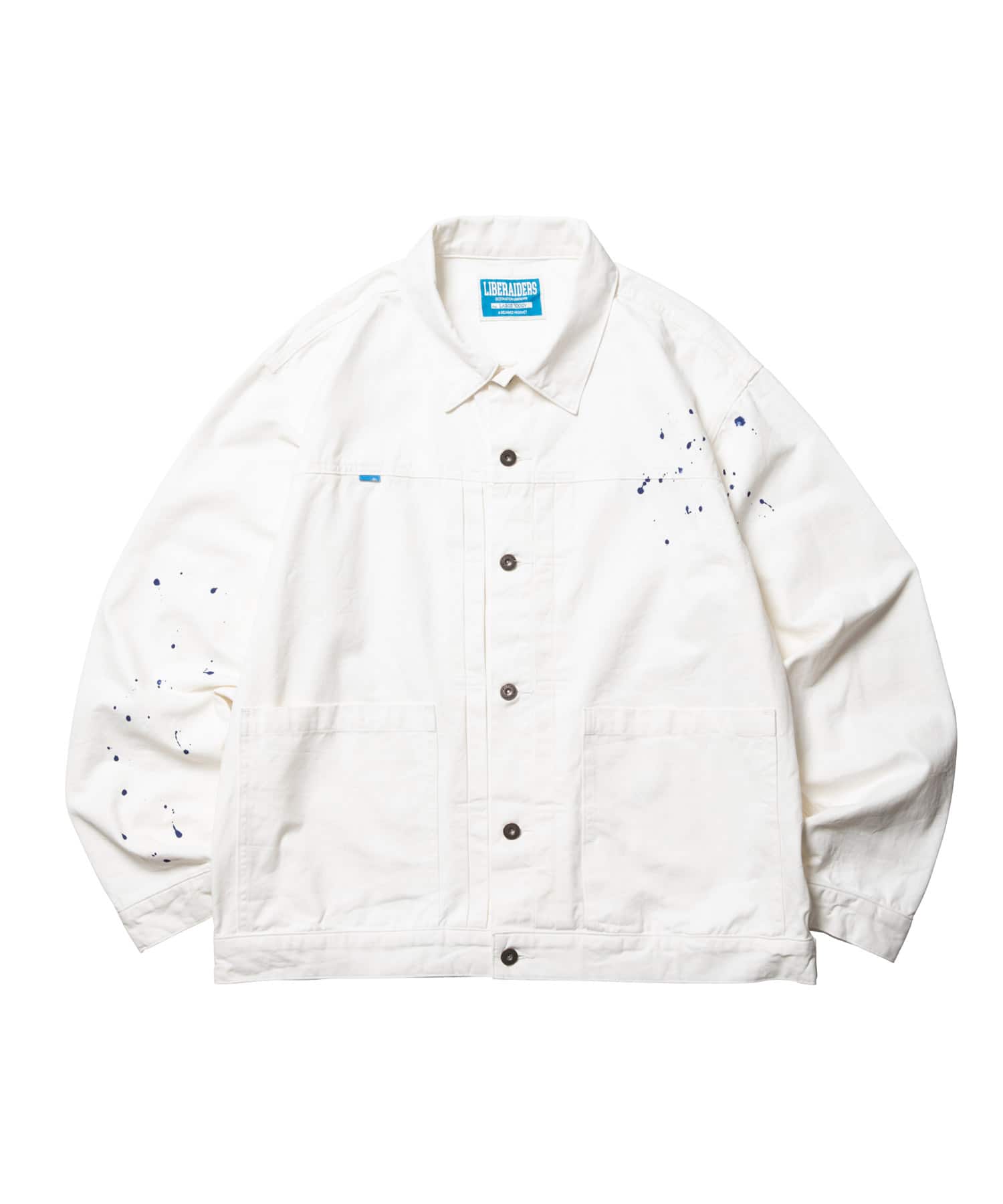 LIBERAIDERS GARMENT DYED TRUCKER JACKET WHITE（リベレイダース