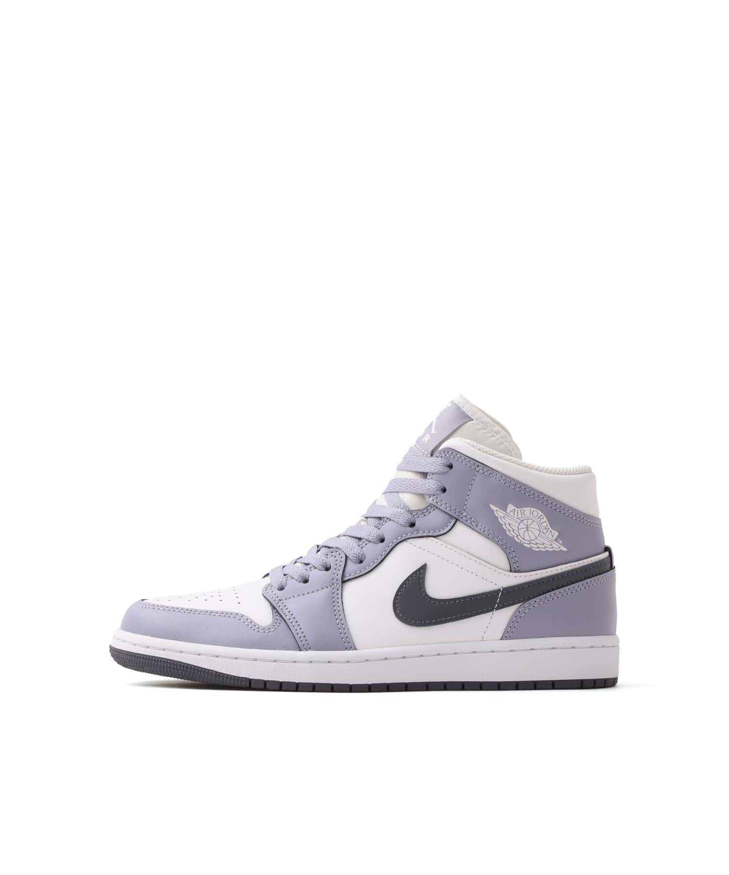 JORDAN BRAND AIR JORDAN 1 MID WHITE/DARK BLUE GREY-INDIGO HAZE
