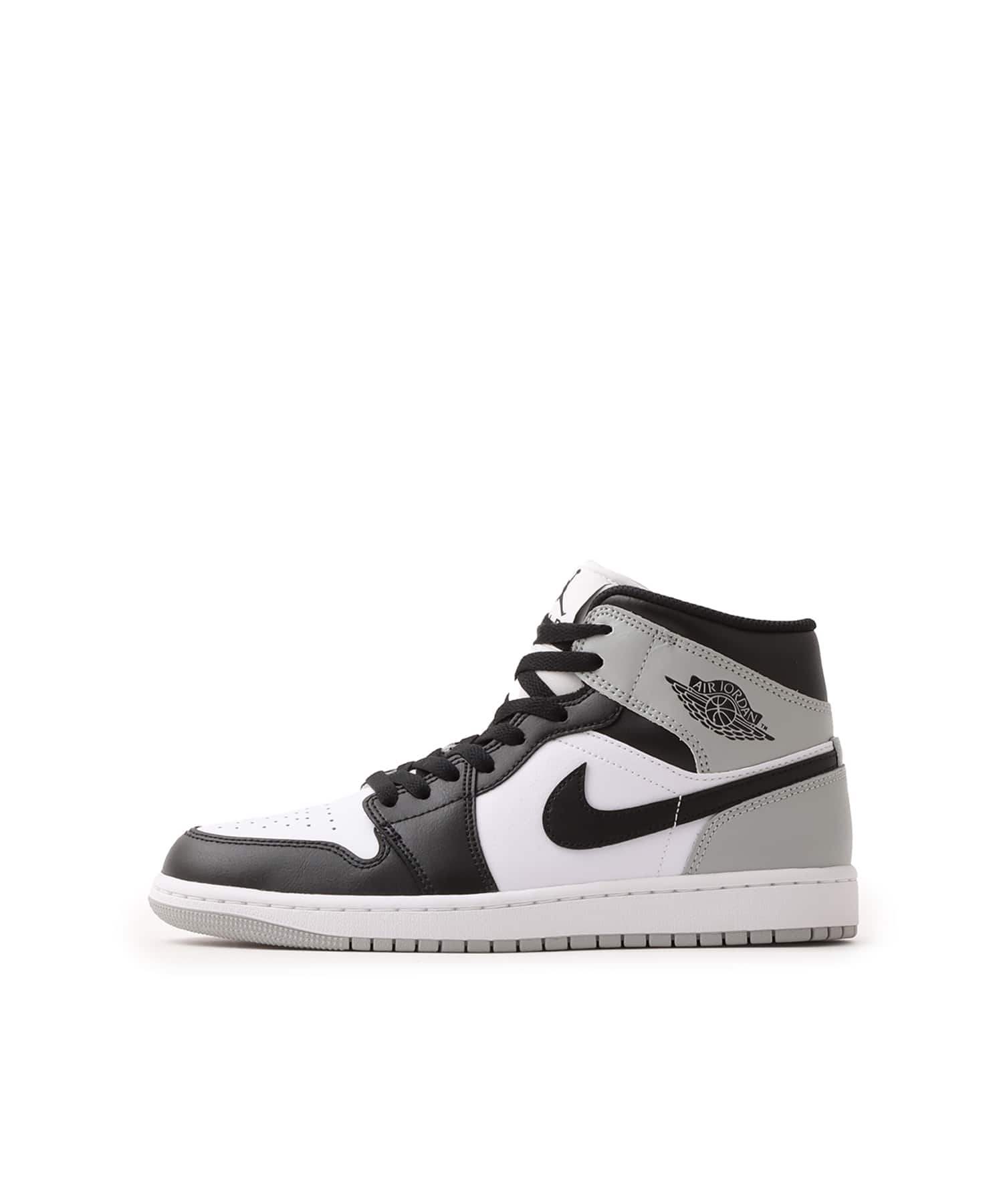 JORDAN BRAND AIR JORDAN 1 MID WHITE/BLACK-LT SMOKE GREY