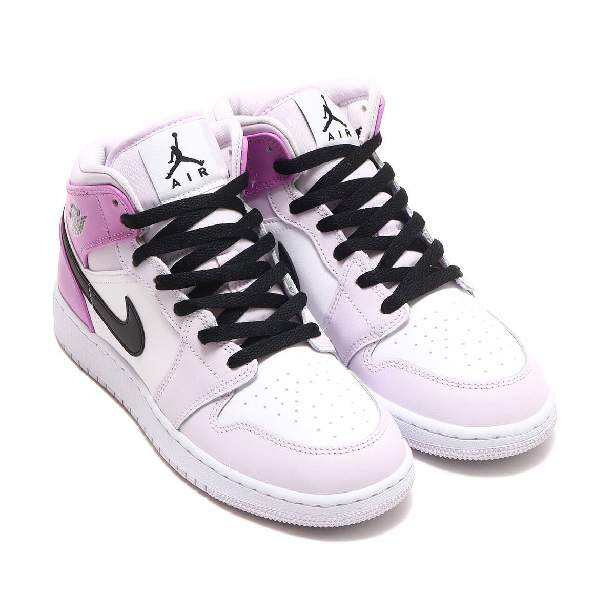 JORDAN BRAND AIR JORDAN 1 MID GS BARELY GRAPE/BLACK-WHITE-RUSH