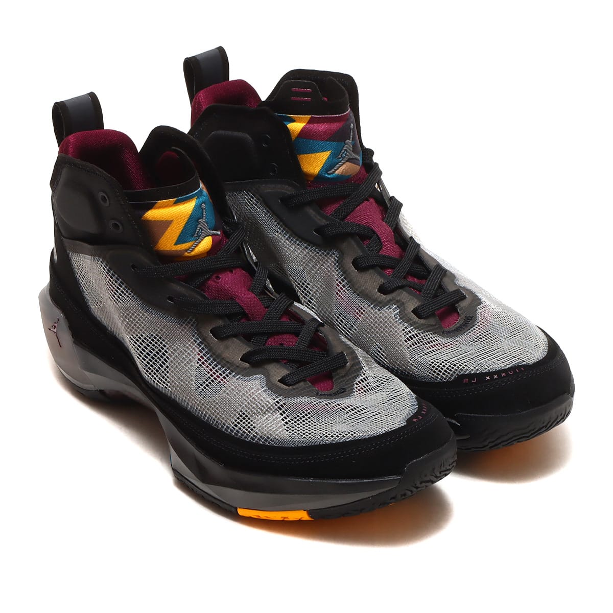 JORDAN BRAND AIR JORDAN XXXVII PF BLACK/BORDEAUX-MIDNIGHT FOG