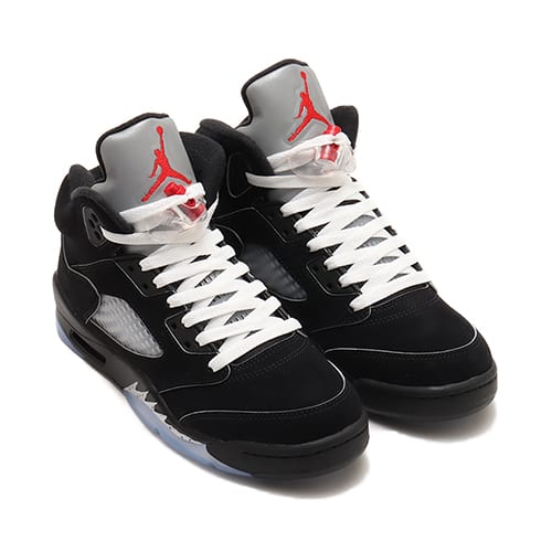 JORDAN BRAND JORDAN 5 RETRO OG (PS) BLACK/WHITE-METALLIC SILVER