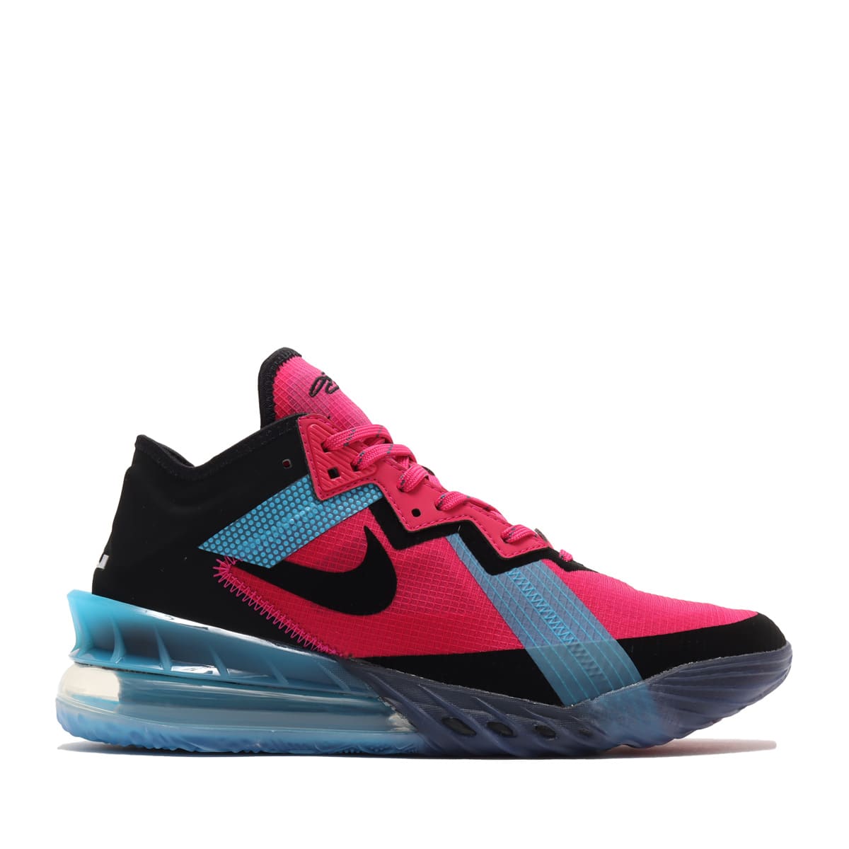 NIKE LEBRON XVIII LOW FIREBERRY/BLACK-LT BLUE FURY 21SP-I（ナイキ