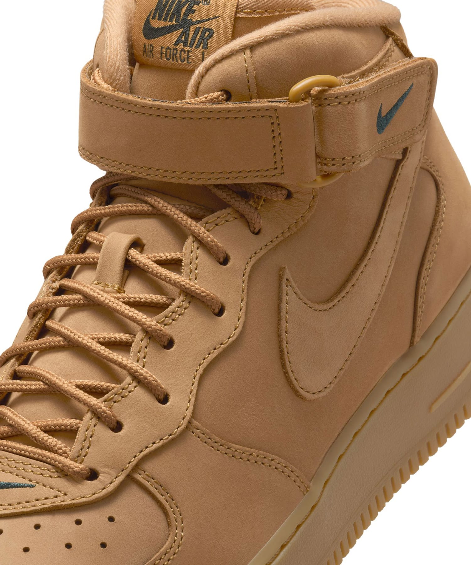 NIKE AIR FORCE 1 MID '07 PRM QS FLAX/FLAX-OUTDOOR GREEN（ナイキ