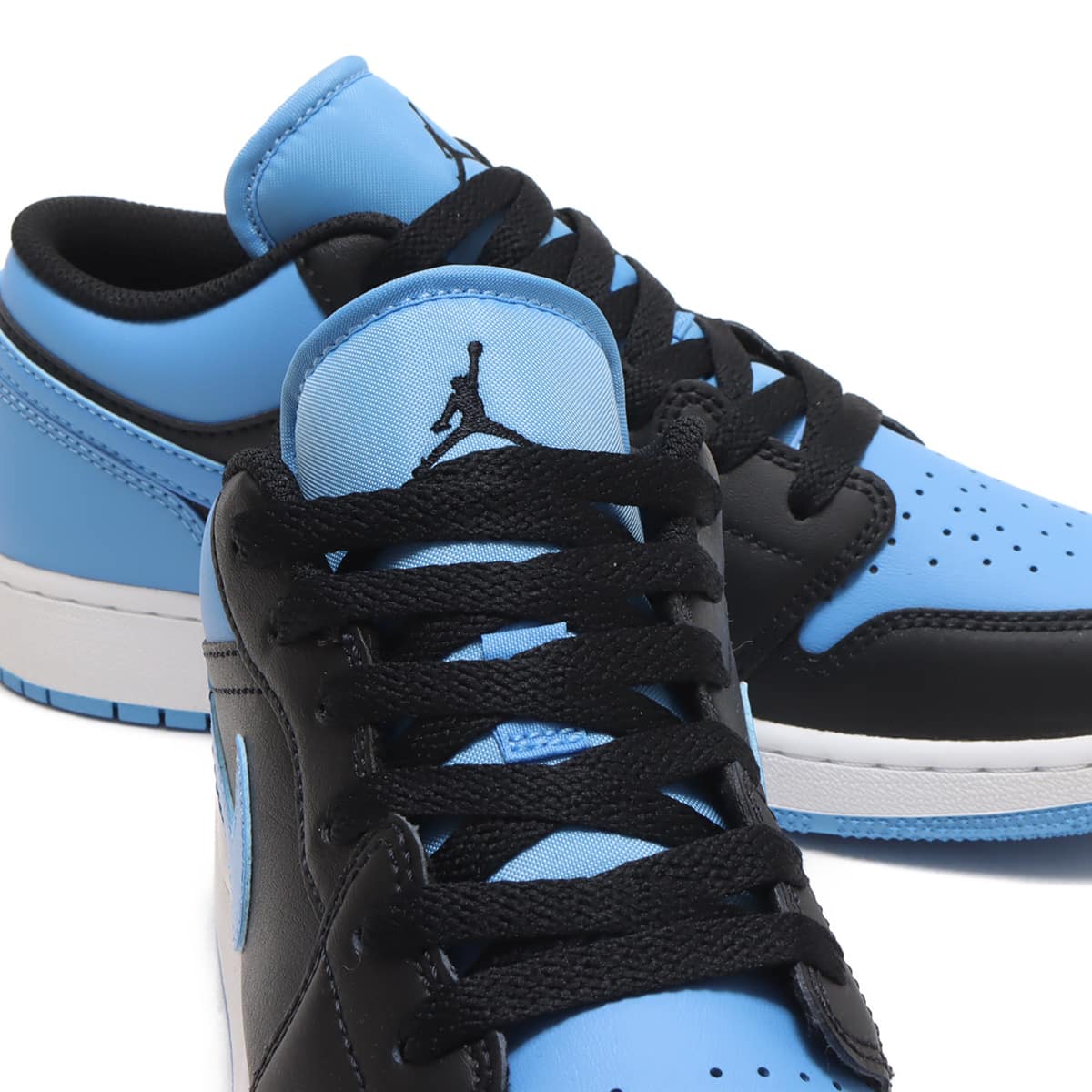 JORDAN BRAND AIR JORDAN 1 LOW (GS) BLACK/BLACK-UNIVERSITY BLUE