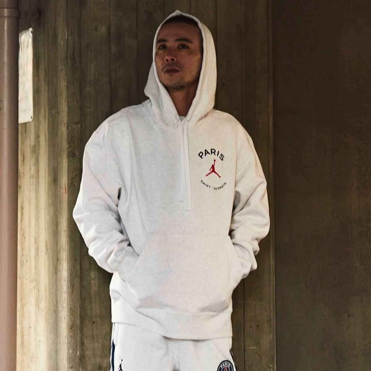 JORDAN BRAND AS M J PSG FLC PO BIRCH HEATHER/MIDNIGHT NAVY 22SP-I