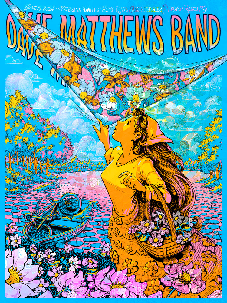 Dave Matthews Band - Virginia Beach 2024 - Rose Garden HoloFoil