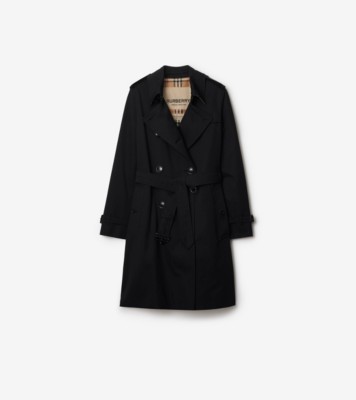 ミッドレングス ケンジントン ヘリテージ トレンチコート (ブラック