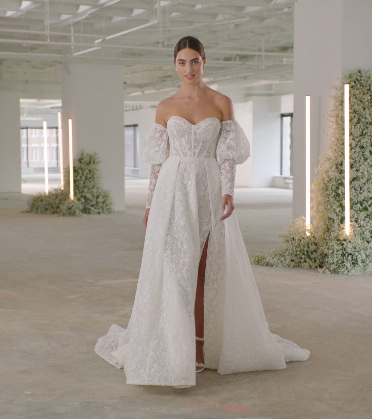 Enchanting A-Line Wedding Dress crafted with Romantic Lace and