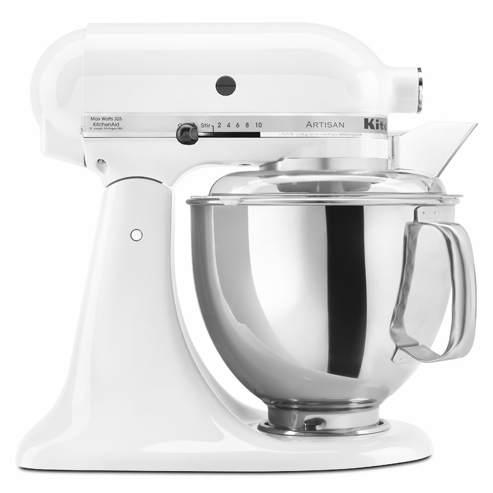 KitchenAid KSM150PSWH 10 Speed Stand Mixer w/ 5 qt Stainless Bowl