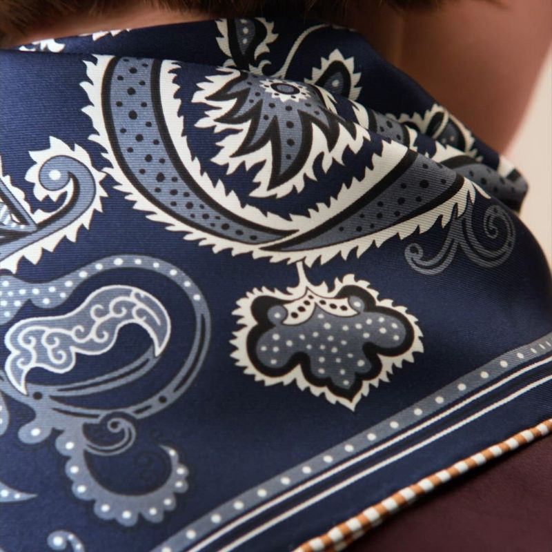 H Enlumine bandana 55 - Blue | Hermès Mainland China