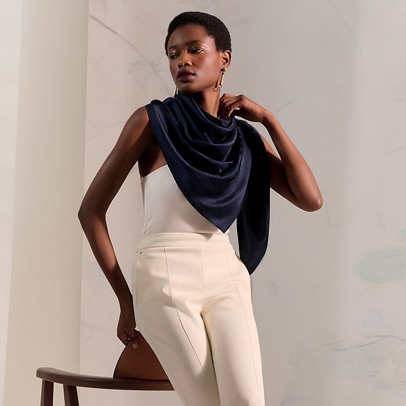 Coaching scarf 140 - Blue | Hermès USA