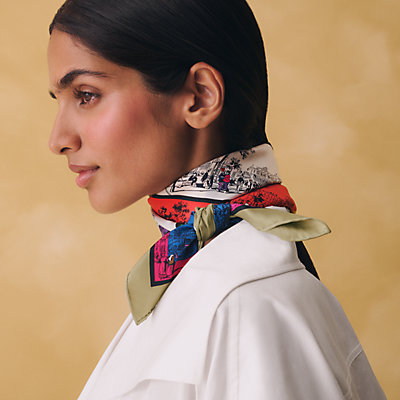 カレ 70 - グリーン - レディス, スカーフ、ショール＆マフラー