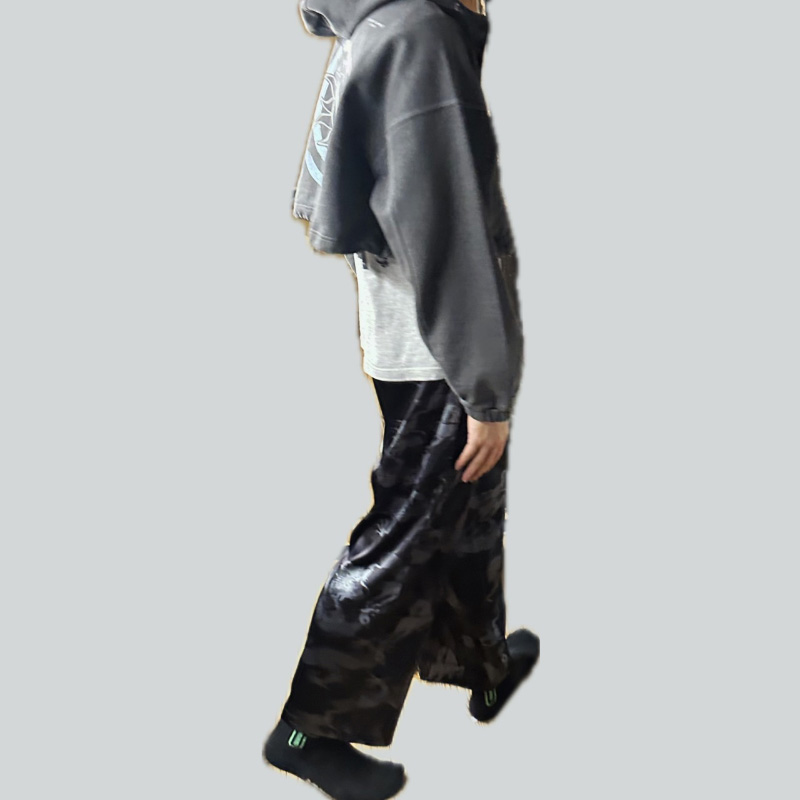 Short 陰陽 Vintage Zipup Hoodie (Gray) - ZUTOMAYO MART