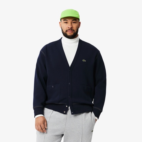 スクエアポケットダブルフェイス鹿の子カーディガン SH4221 - ラコステ