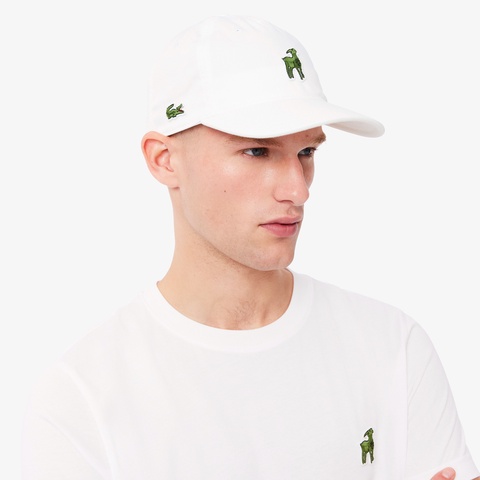ジョコビッチ LACOSTE ホワイトキャップ ONE SIZE ラコステ LACOSTE