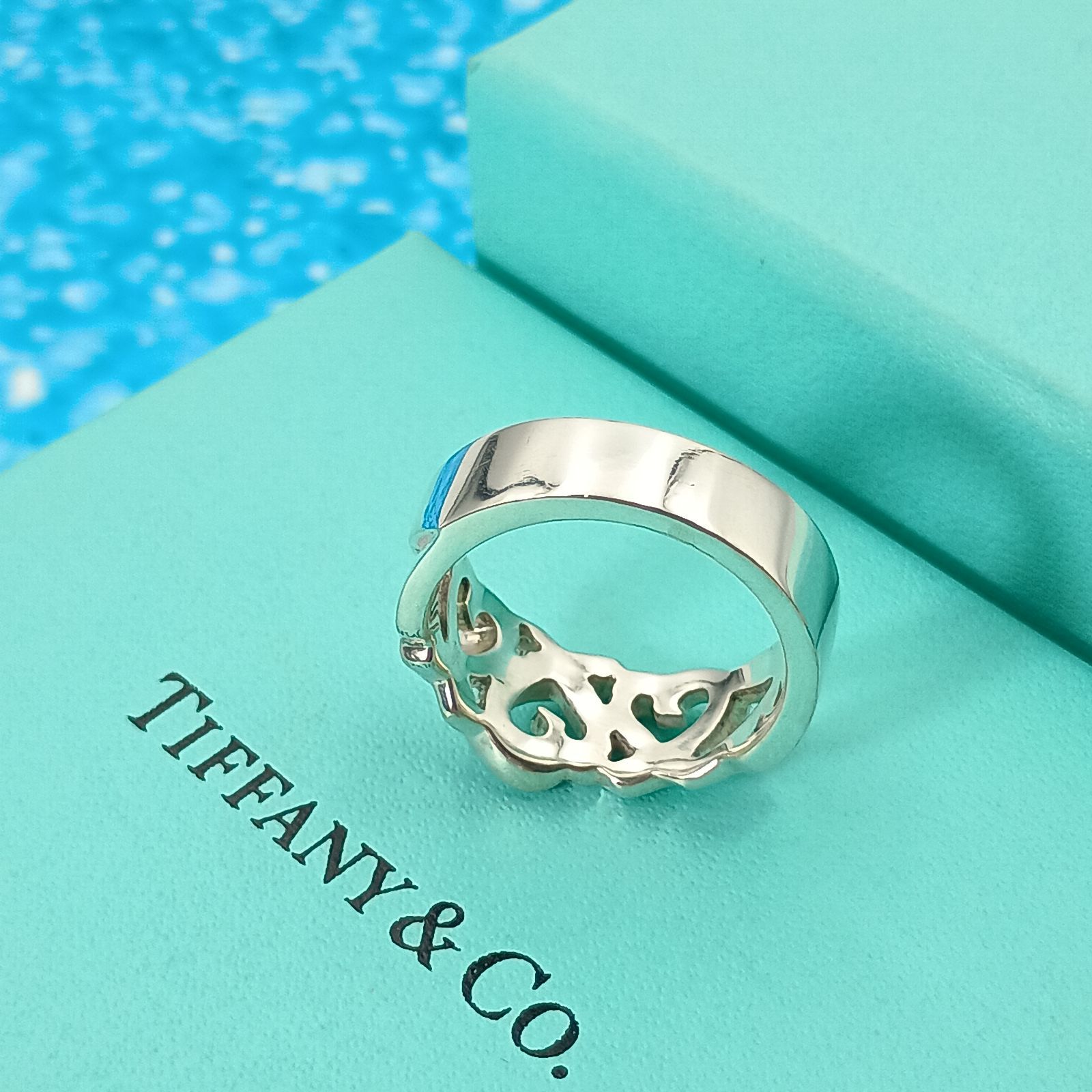 TIFFANY&Co ティファニー 14号 トリプルラビングハート リング