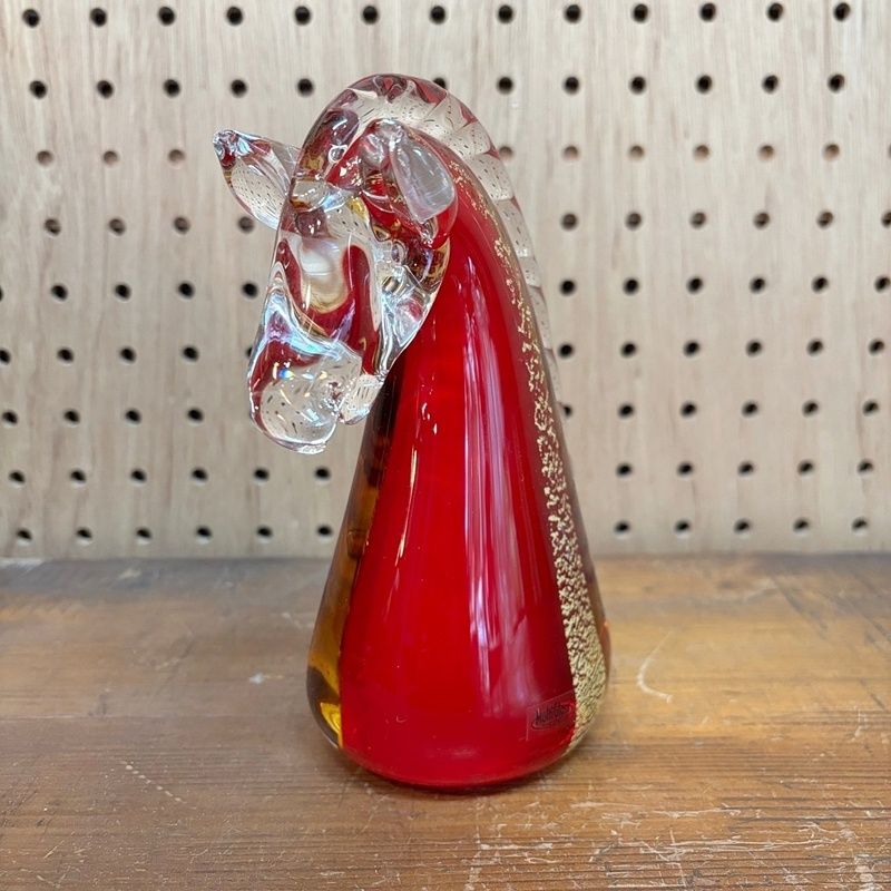 マルティグラス 馬 高さ約19cm レトロ MultiGlass ガラス 置物 ガラス