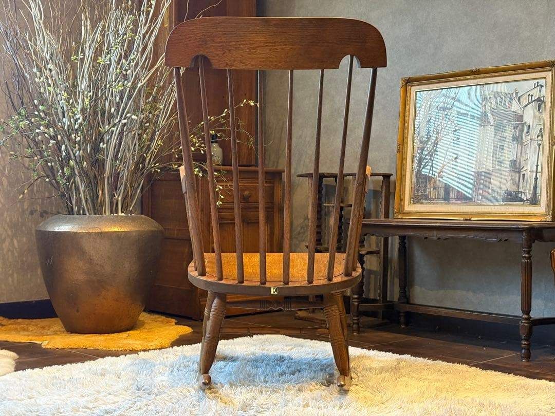 飛騨産業 ①飛騨産業 キツツキマーク ロッキングチェア ダイニング