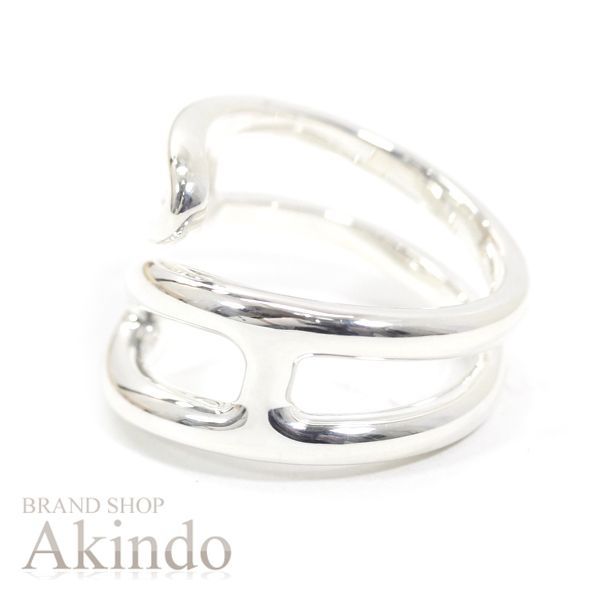 新品】エルメス シェーヌダンクル パンク ツイスト リング #54 14号