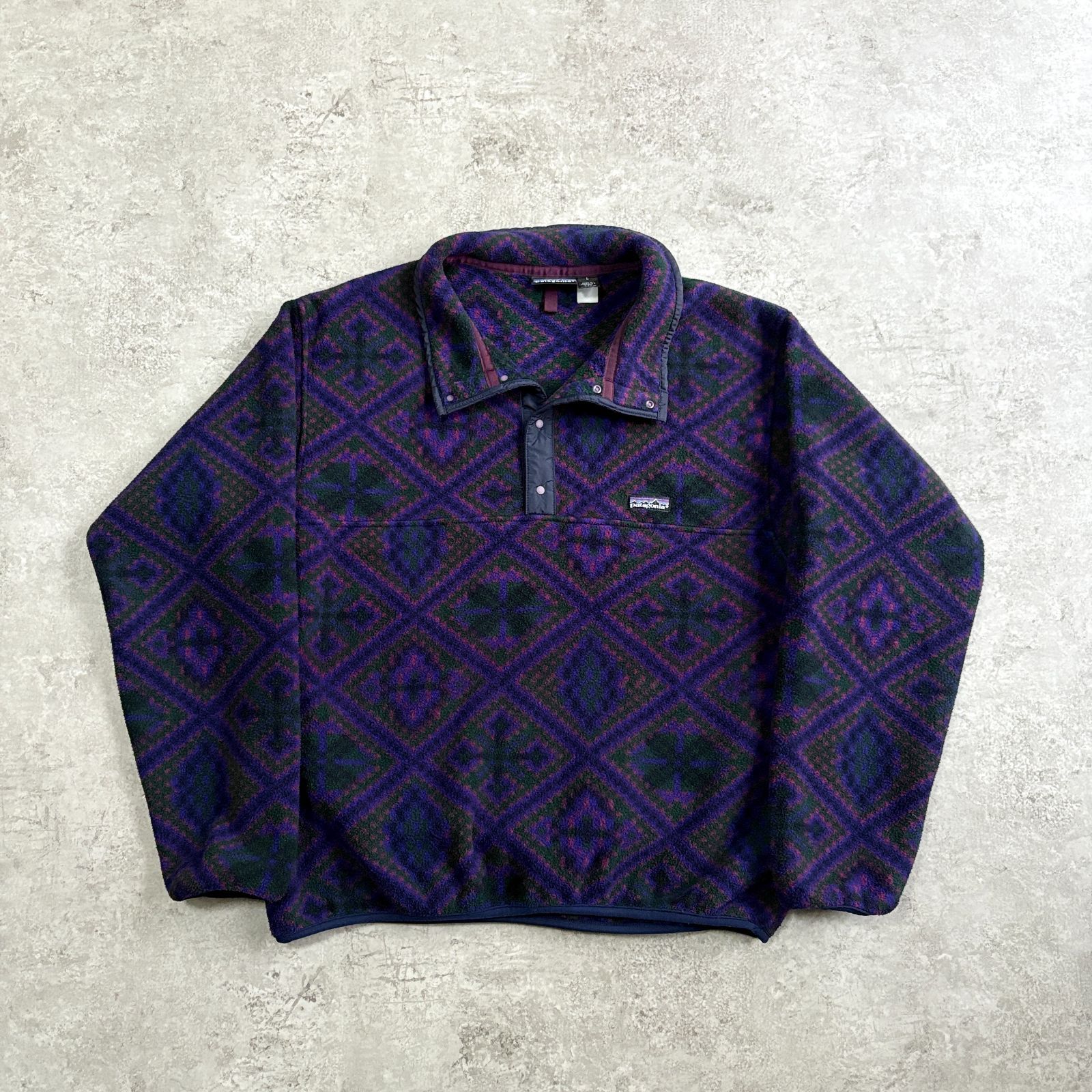 90s 1992年 USA製 patagonia Synchilla Snap T Pullover 【 purple