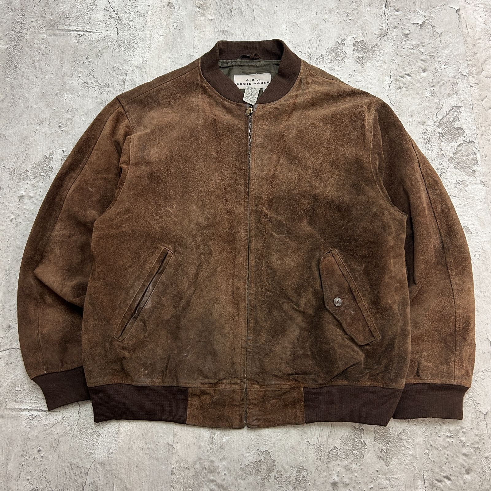 AKA Eddie Bauer エディーバウアー ボンバージャケット スウェード