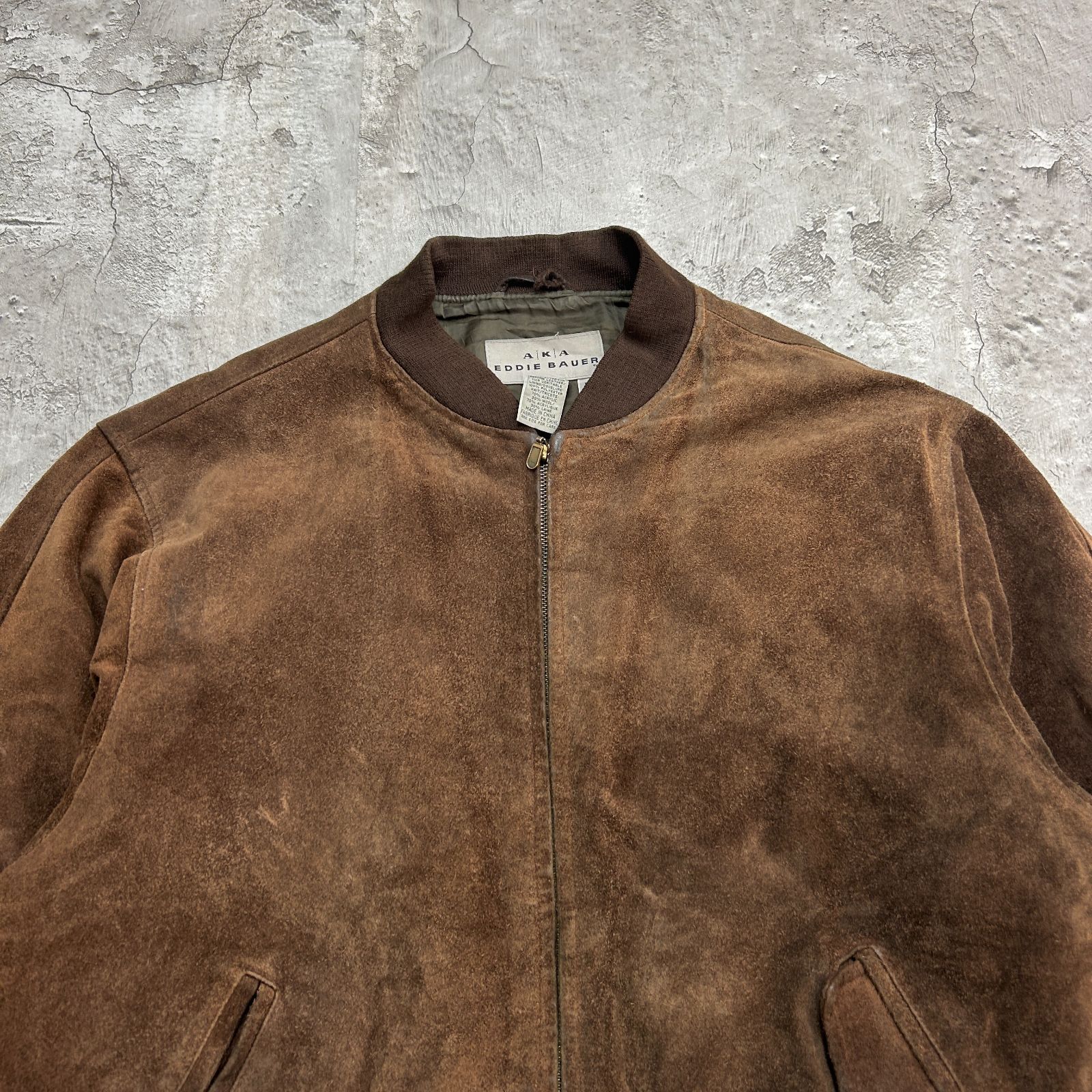 AKA Eddie Bauer エディーバウアー ボンバージャケット スウェード