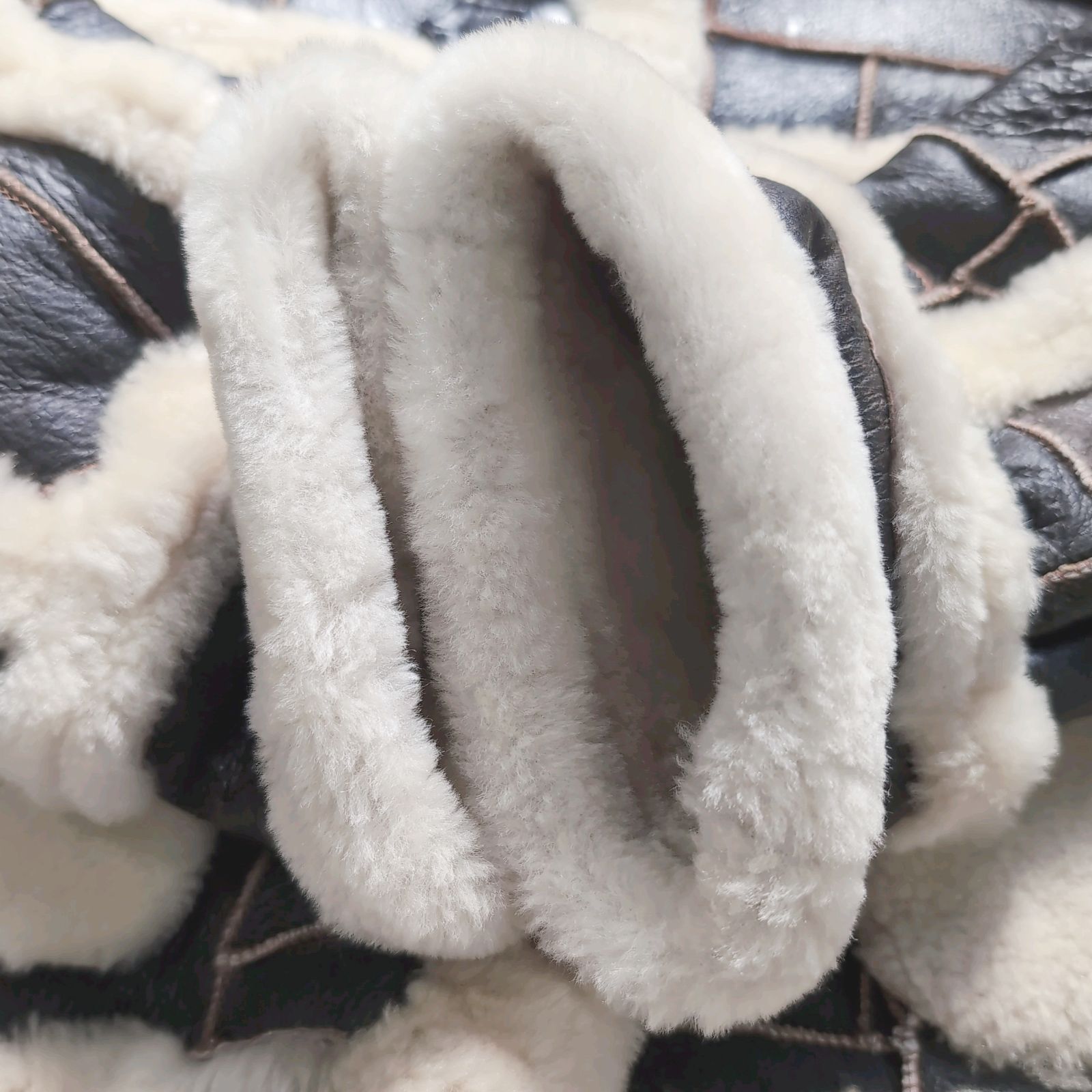 Ohka Lamb GINZA TOKYO ムートンジャケット パッチワーク B-3 リアル