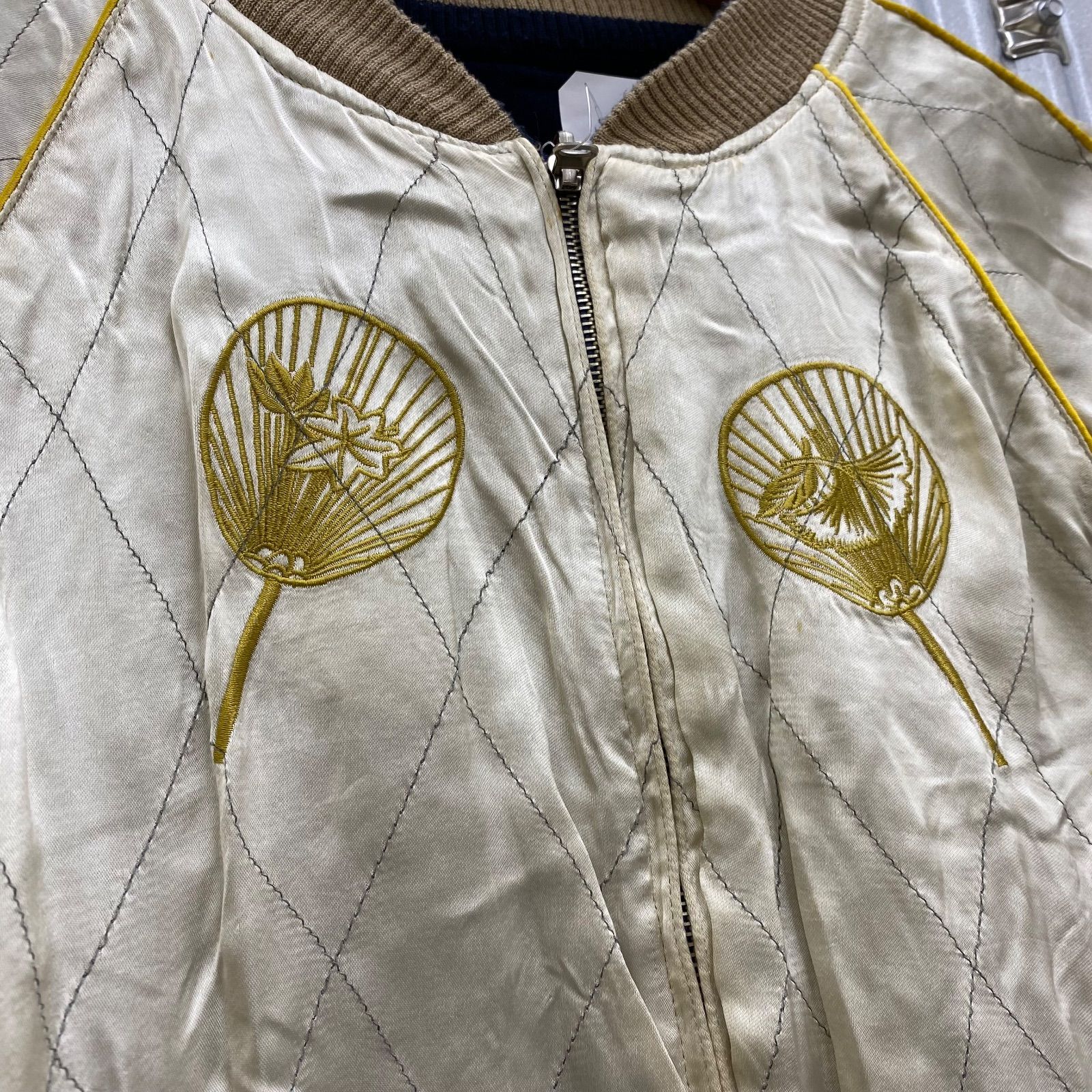 MF SHINS期 ドゥニーム スカジャン 鯉 鶏 藍染 刺繍 ベロア