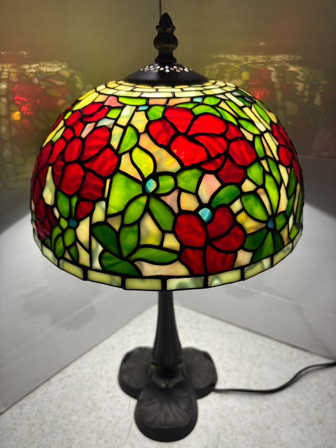 ☆ステンドグラス ランプ 花柄 - メルカリ