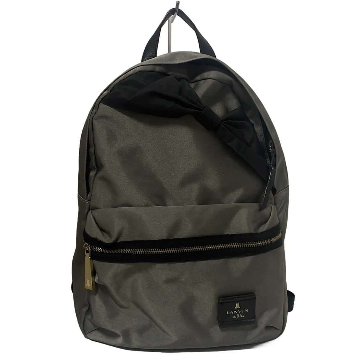 LANVIN en Bleu(ランバンオンブルー) リュックサック - グレー×黒 リボン
