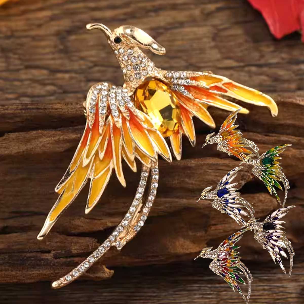 鳳凰 ブローチ 開運 風水 幸運 鳥 金運アップ コート ピン