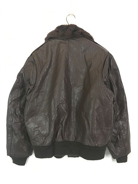 古着 70-80s Excelled G-1タイプ ボア ライナー 本革 レザー フライト