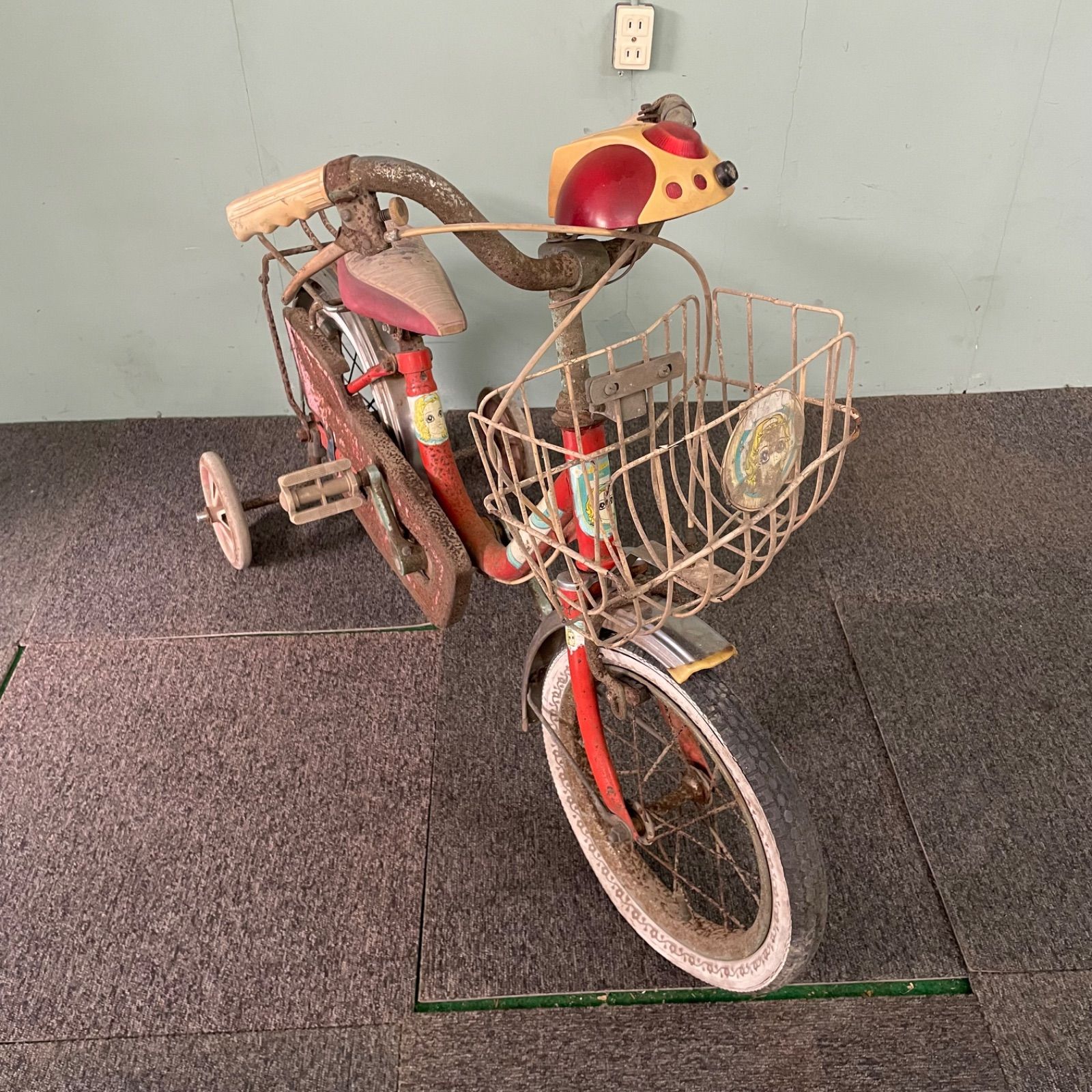 ♭ 昭和レトロ 子供用 自転車 幼児 アンティーク 当時物 ピンク - メルカリ