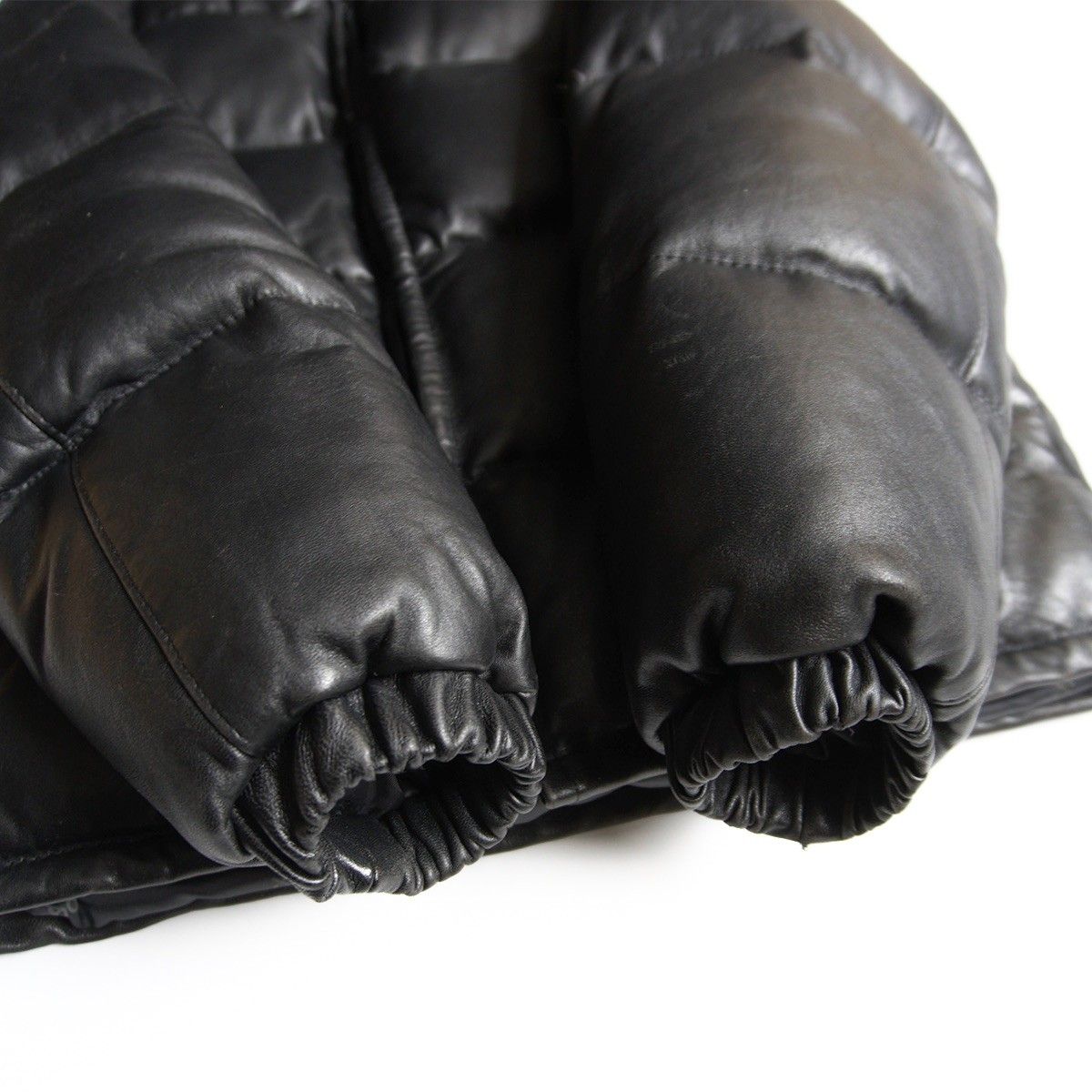 美品】SCHOTT【214D/レザーダウンジャケット】40 ブラック ショット