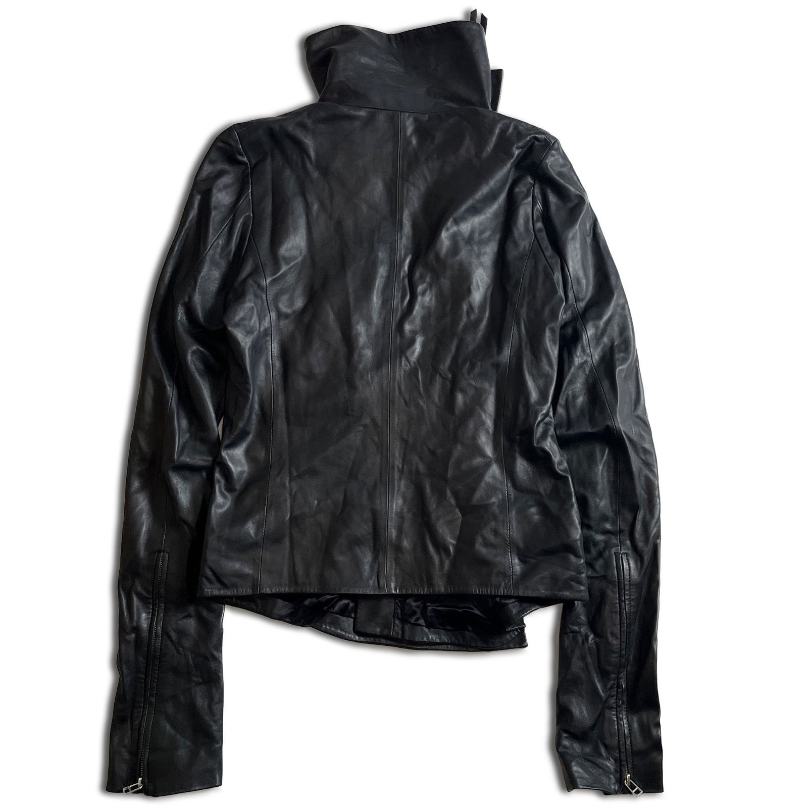 EKAM ハイネック レザージャケット L ブラック エカム 2000000021805