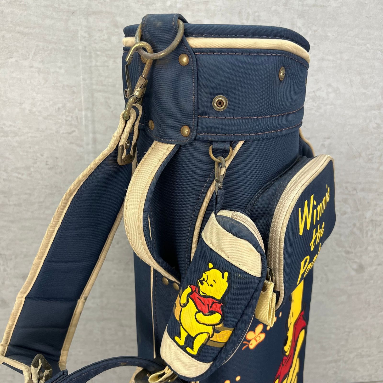 くまのプーさん ゴルフ カート式キャディバッグ 約8型 ポリエステル