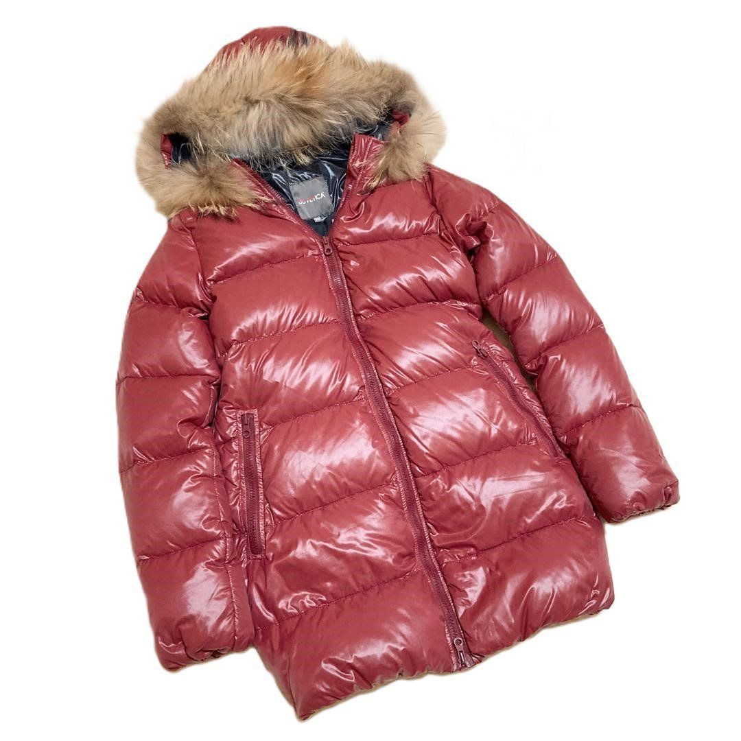 美品】DUVETICA ダウンコート 38 レディース ラクーンファー グース