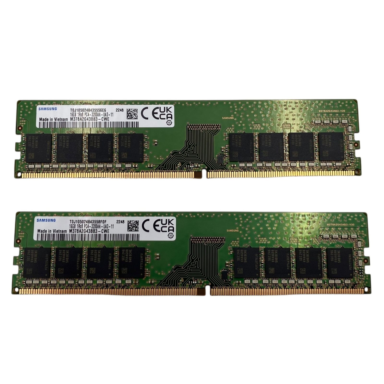 □Samsung DDR4 16GB 2枚 セット PC4-3200 M378A2G43BB3-CWE