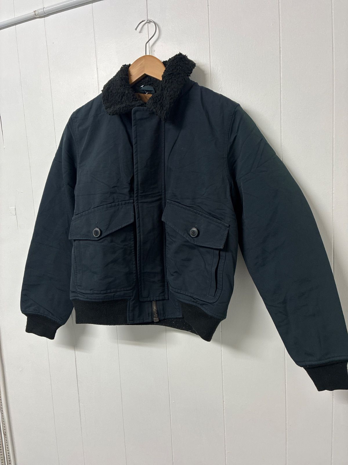 OLD GAP 00s B-10 短丈 ボア フライトジャケット XS ネイビー - メルカリ
